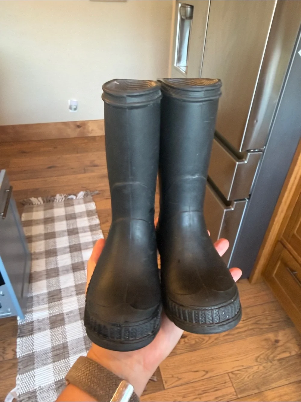 Kamik Black Kids Waterproof Rain Boot